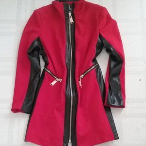 Lena Gabriella Red Full Zip Coat Sz. 4